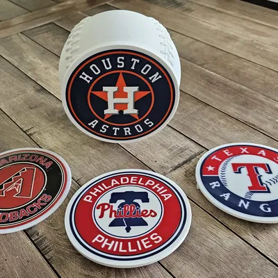 Khung đèn hình bóng chày có bảng logo đội bóng