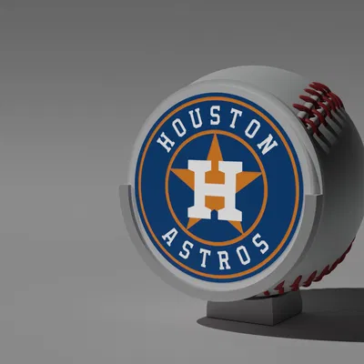 Khung đèn hình bóng chày có bảng logo đội bóng