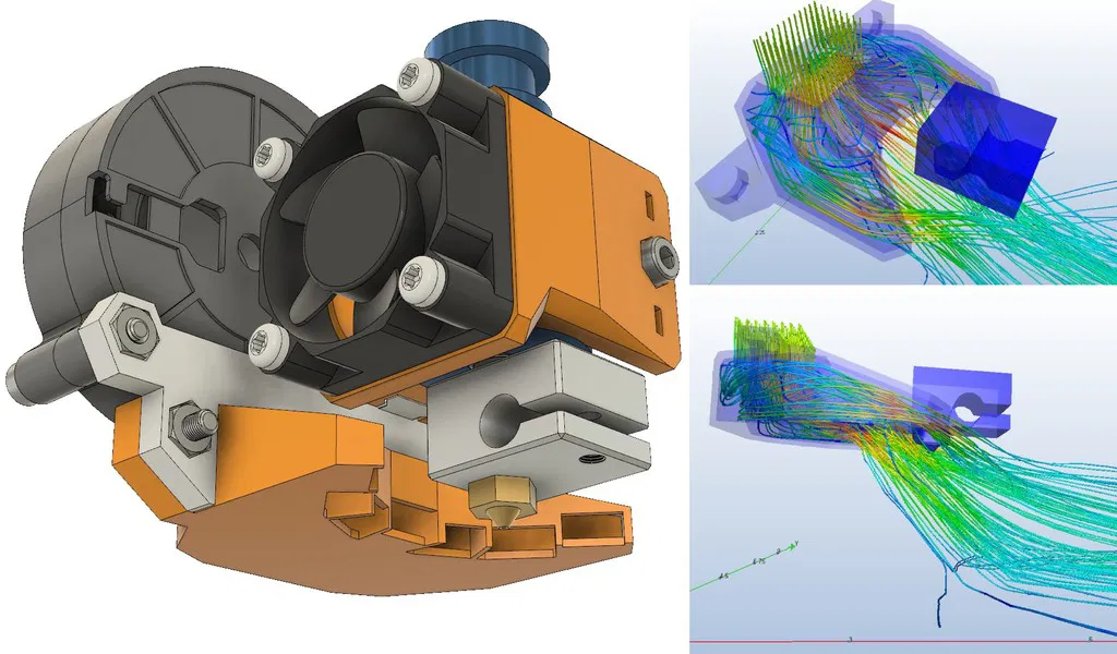 Ống dẫn khí làm mát E3D v6 tối ưu CFD có thể điều chỉnh - Image 1