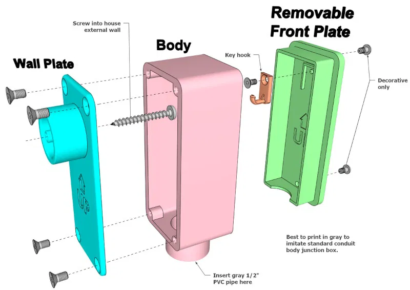 Hộp Đựng Chìa Khóa Che Dấu Trong Thân Ống Điện Thoại Giả - Image 1