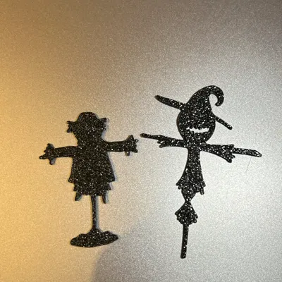 Móc Khóa Trang Trí Tường Nghệ Thuật 2D Hình Bù Nhìn