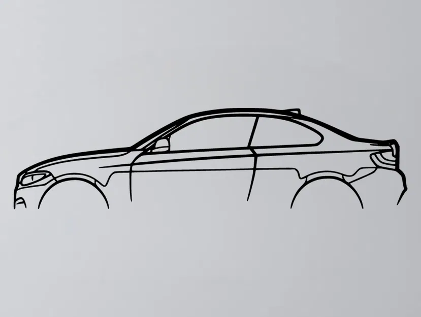 Tranh Treo Tường Silhouette Xe BMW M4 - Image 1