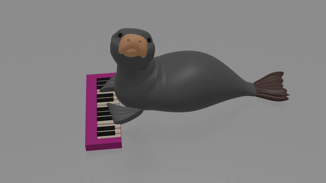 Mô hình con hải cẩu chơi đàn dương cầm - Image 3