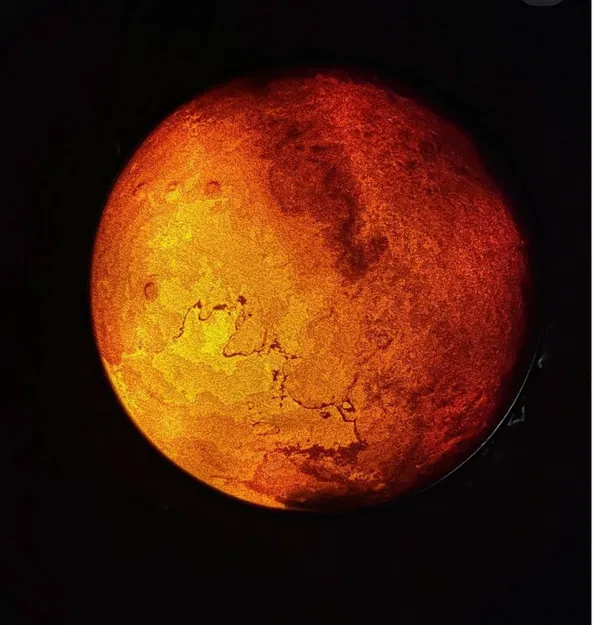Mô Hình Lithophane Sao Hỏa 3D - Image 1