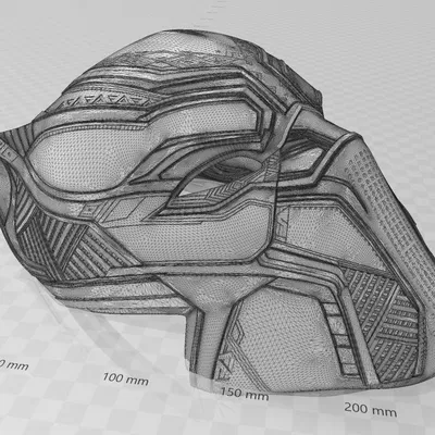 Mặt Nạ Báo Đen - Chỉ Mặt Trước - Không Cần Vật Liệu Hỗ Trợ