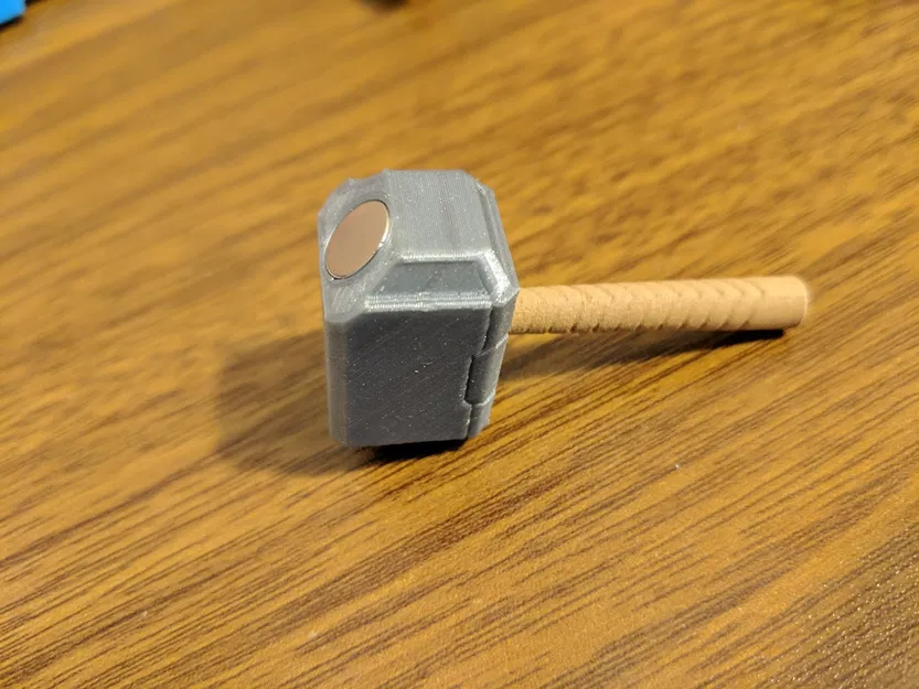 Nam Châm Tủ Lạnh Mjolnir - Búa Thor (Nam châm 8x3mm) - Image 3