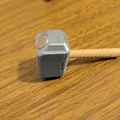 Nam Châm Tủ Lạnh Mjolnir - Búa Thor (Nam châm 8x3mm) - Thumbnail 3