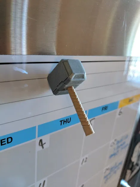 Nam Châm Tủ Lạnh Mjolnir - Búa Thor (Nam châm 8x3mm) - Image 5