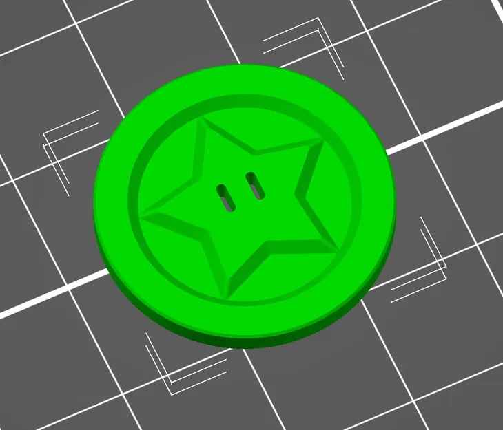 Xu Sao Super Mario 1 Euro Cho Xe Đẩy Hàng - In 100 Cái Để Được 1Up - Image 1