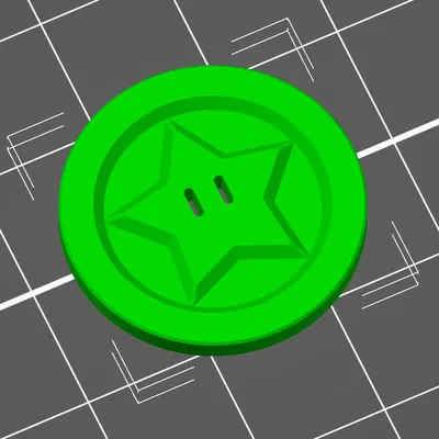 Xu Sao Super Mario 1 Euro Cho Xe Đẩy Hàng - In 100 Cái Để Được 1Up