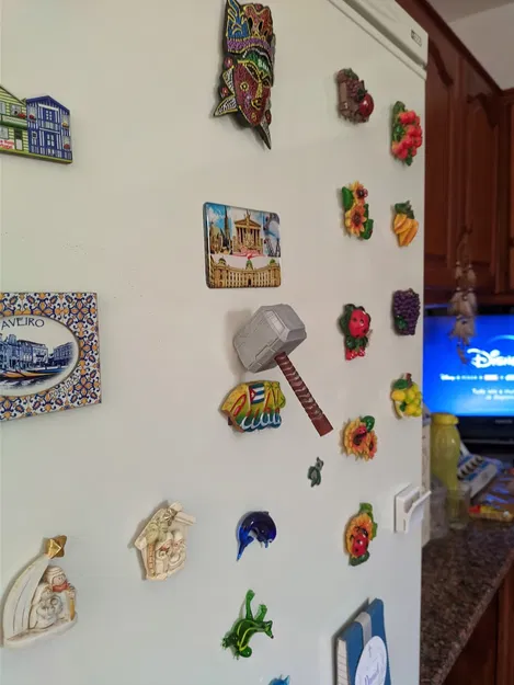 Nam Châm Tủ Lạnh Mjolnir (Búa Thor) - Nam Châm 10x2 Ly - Image 1