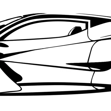 Lotus Evija Silhouette Wall Art