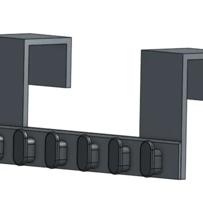 Móc treo cửa với 6 cái móc để treo khăn