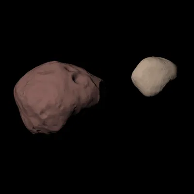 Phobos và Deimos tỷ lệ 1 trên 500 nghìn