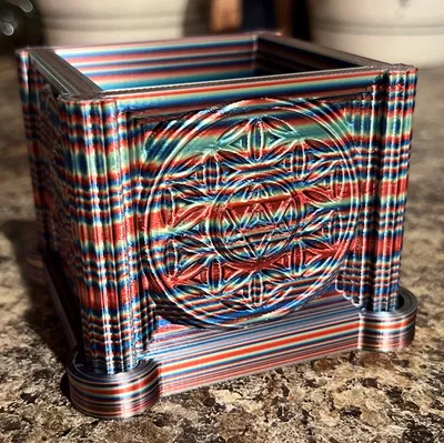 Chậu Cây Merkaba và Hoa Văn Cuộc Sống