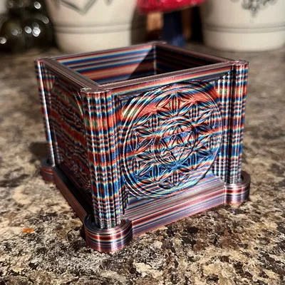 Chậu Cây Merkaba và Hoa Văn Cuộc Sống