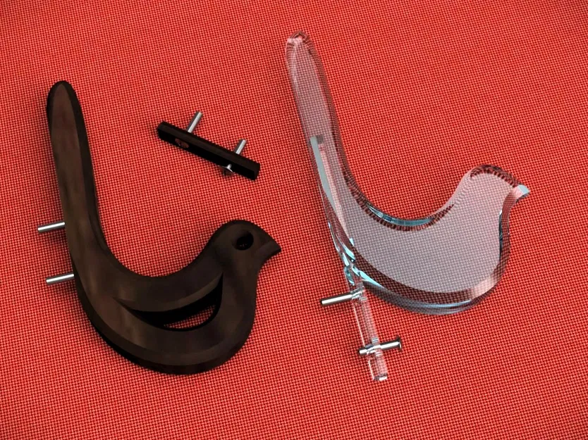 Avian Elegance - Móc Treo Khăn/Áo Hình Chim Hiện Đại - Image 2