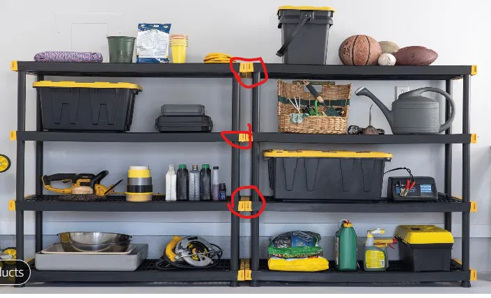 Giá đỡ/Tổ chức dụng cụ cho Kệ Lưu trữ Đen và Vàng - Image 4