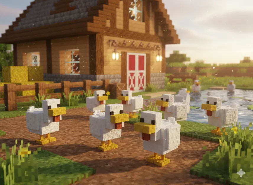 Vịt Minecraft - Mô Hình Lắp Ráp - Image 3