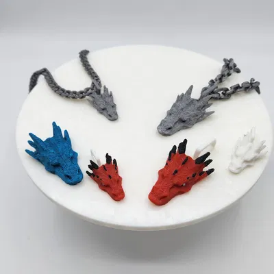 Dây Chuyền Rồng, Kỳ Lân và Trái Tim - In Nhanh