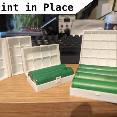 Hộp/Vỏ/Giá đỡ pin 18650 - In liền bản lề