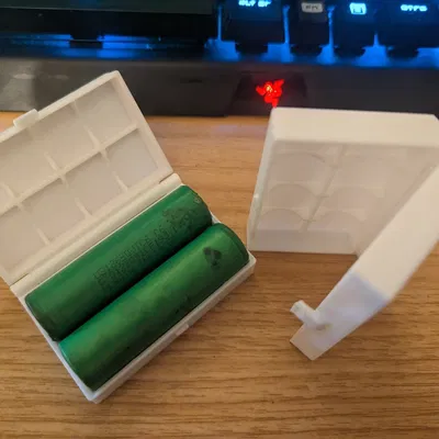 Hộp/Vỏ/Giá đỡ pin 18650 - In liền bản lề