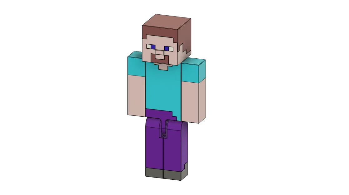 Minecraft Steve (Tách Màu Cho Máy In Đơn) - Image 1