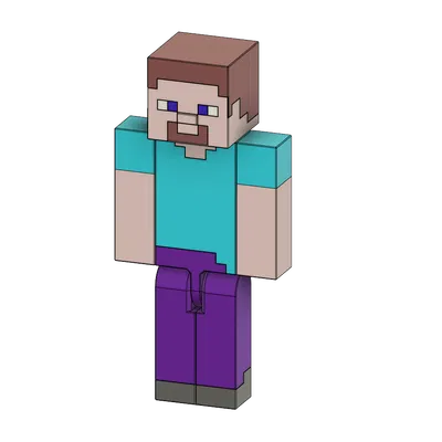 Minecraft Steve (Tách Màu Cho Máy In Đơn)