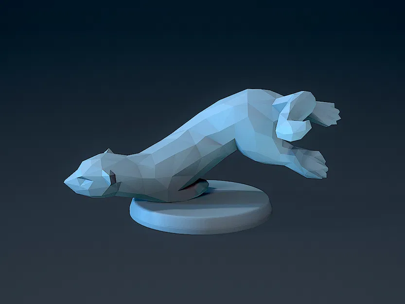 Rái Cá Phong Cách Low Poly - Image 4
