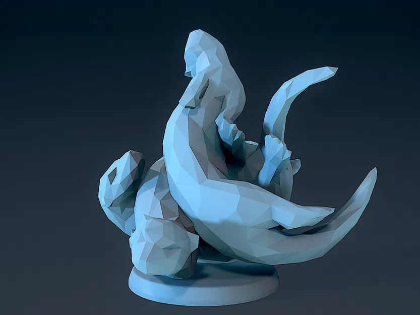 Rái Cá Phong Cách Low Poly - Image 5