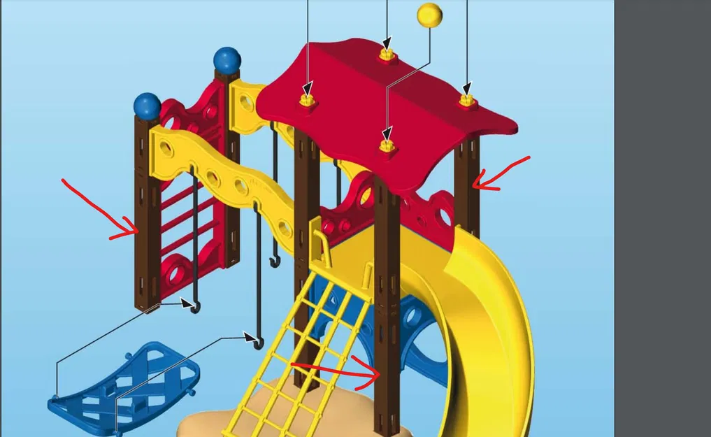 PlayMobil 30225762 cho PlayMobil 5568 (sân chơi, Saeule, Stuetze) - Image 1