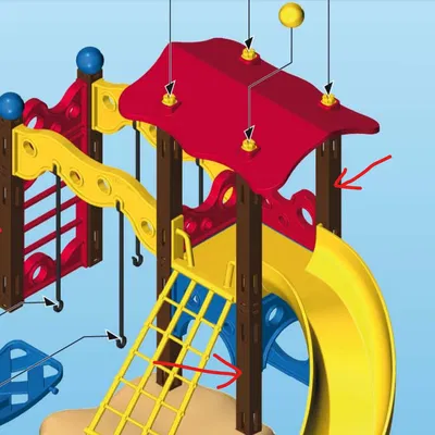 PlayMobil 30225762 cho PlayMobil 5568 (sân chơi, Saeule, Stuetze)