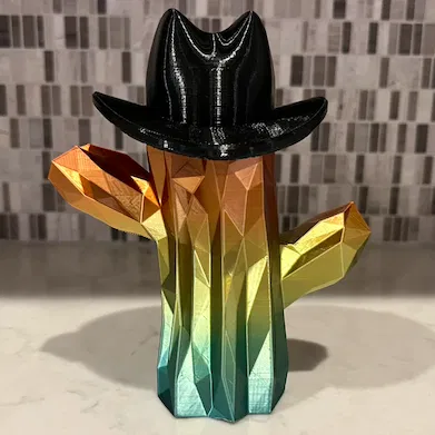 Nón Cowboy Cho Xương Rồng Low Poly