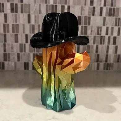 Nón Cowboy Cho Xương Rồng Low Poly