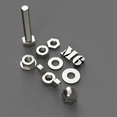 Bu lông, đai ốc và vòng đệm lục giác M6