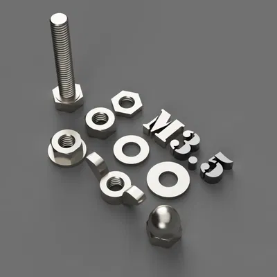 Bu lông, đai ốc và vòng đệm lục giác M3.5