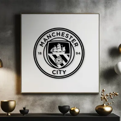 Manchester City, trang trí tường, nghệ thuật 2D, trang trí văn phòng