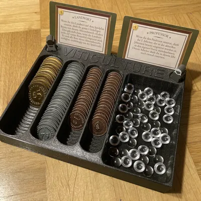 Khay chính Viticulture đựng xu, nho và rượu