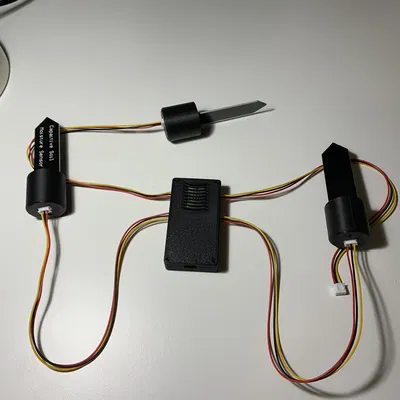 Hộp cho bo mạch 30x70mm - 1 DHT22, 1 ESP32 S2 mini, 4 đầu nối XH