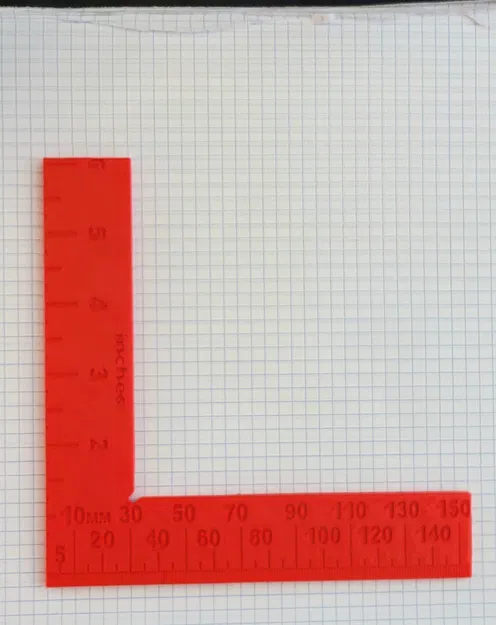 Thước đo góc 90⁰ MM & inch - Image 1