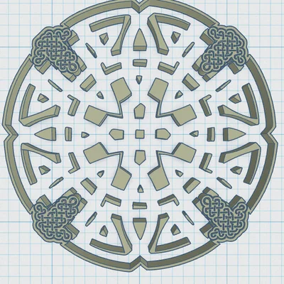 Đế lót ly Hoa văn Celtic Mandala 37