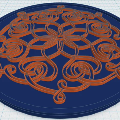 Đế lót ly Hoa văn Celtic Mandala 35