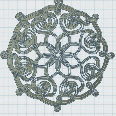 Đế lót ly Hoa văn Celtic Mandala 35