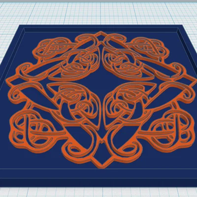 Khay Lót Ly Mandala Celtic 26