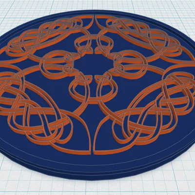 Đế Lót Ly Celtic Mandala 16