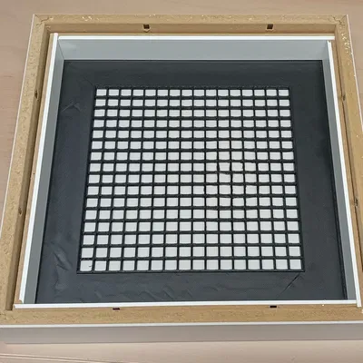 Mạch LED WS2812B 16x16 gắn trong khung Ikea Ribba