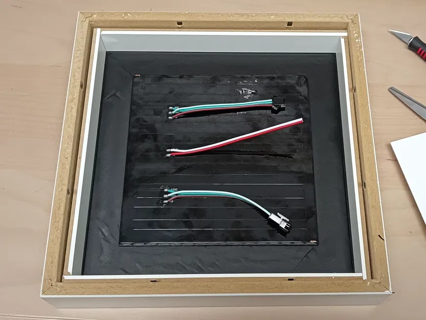 Mạch LED WS2812B 16x16 gắn trong khung Ikea Ribba - Image 2