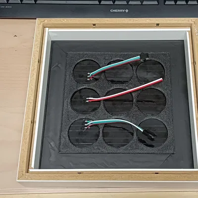 Mạch LED WS2812B 16x16 gắn trong khung Ikea Ribba