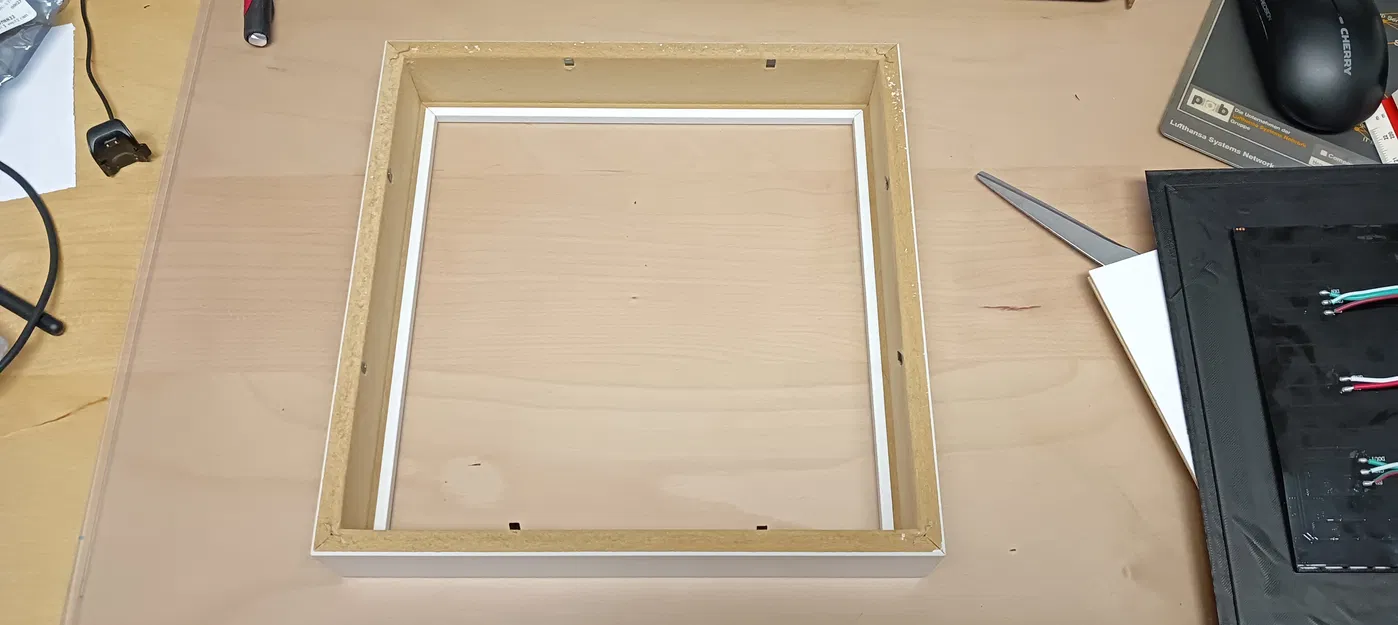 Mạch LED WS2812B 16x16 gắn trong khung Ikea Ribba - Image 7