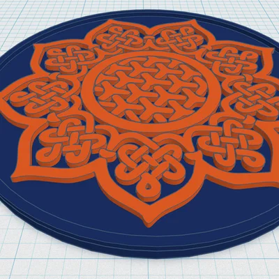 Đế Lót Ly Mandala Celtic 8